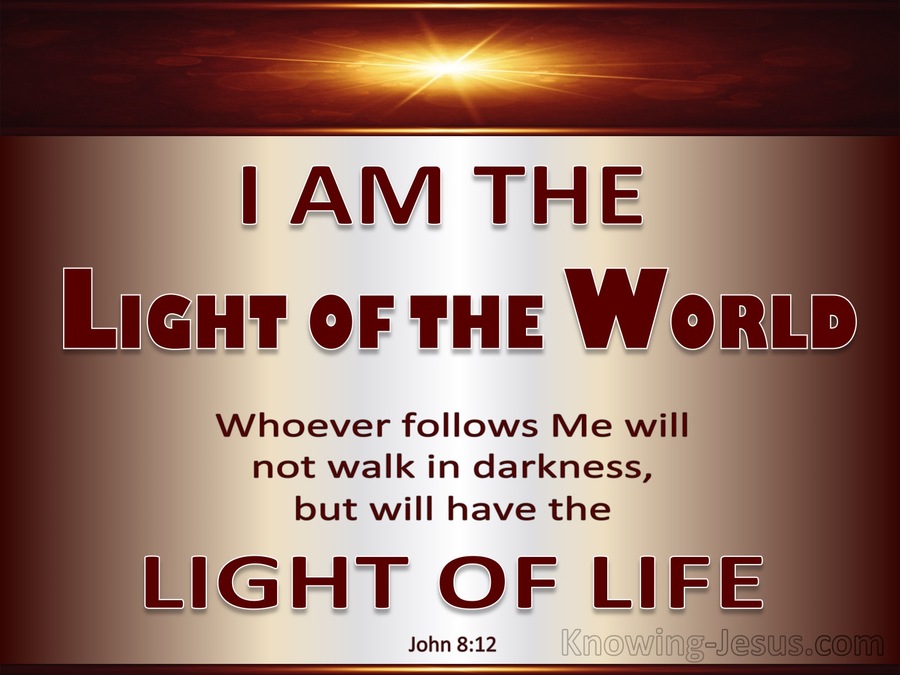 John 8:12 Jesus Is The Light Of The World (silver)